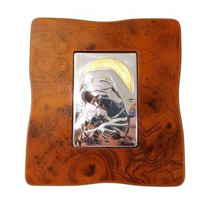 Ottaviani Madonna Child Icon Plaque Laminated Silverplate Italy Mary Jesus AS IS